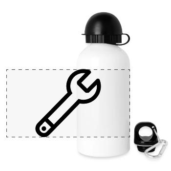 DIY Key - Panoramic Thermal Bottle with Lid 500 ml - white - Front