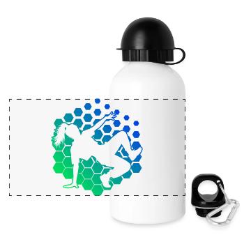 Hip-Hop-Tanz Geschenkidee für die Hip-Hop-Tänzerin - Panorama Trinkflasche mit Deckel 500 ml - Weiß - Vorne