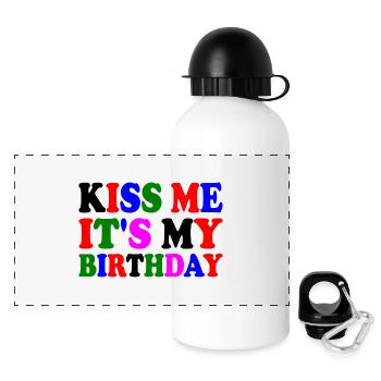 Its my birthday - Gourde panoramique avec couvercle 500 ml - blanc - Devant
