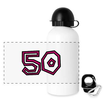 50 - Panoramic Thermal Bottle with Lid 500 ml - white - Front