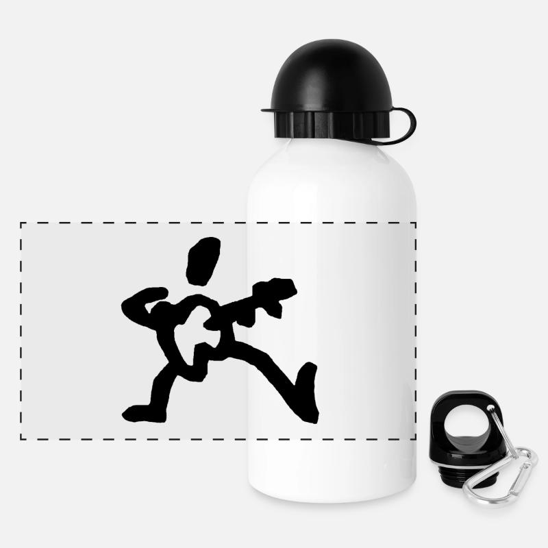 Poacher-black - Panoramic Thermal Bottle with Lid 500 ml - white