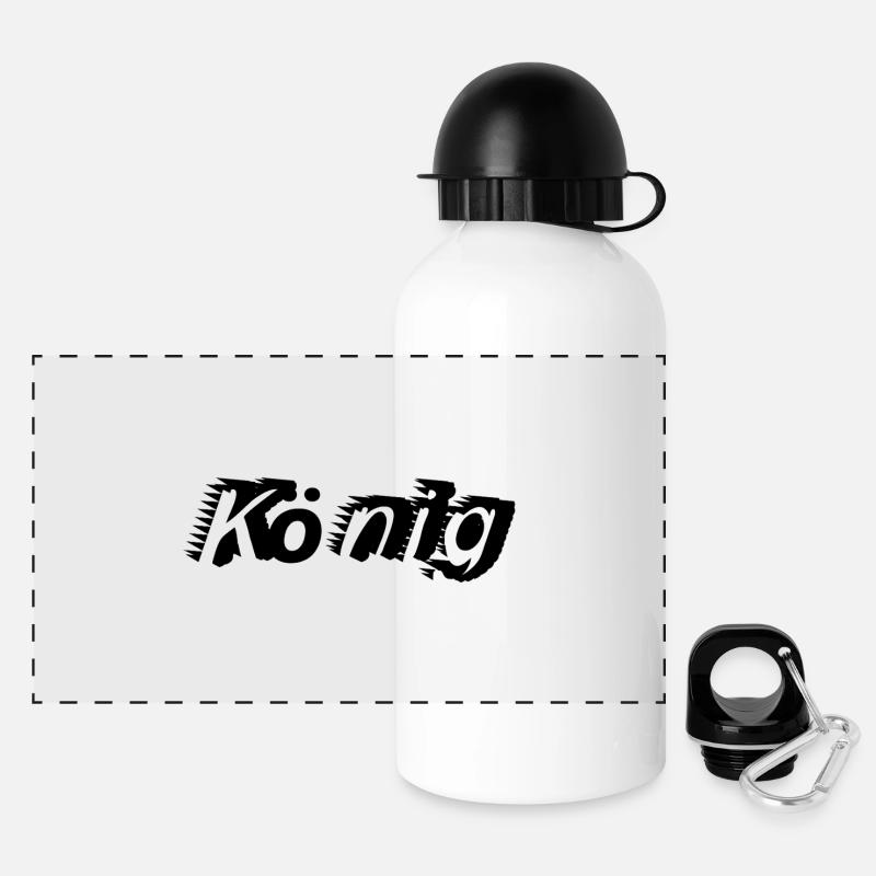 king - Panoramic Thermal Bottle with Lid 500 ml - white