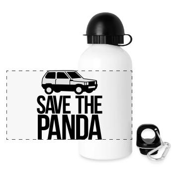 save the panda - Panoramic Thermal Bottle with Lid 500 ml - white - Front