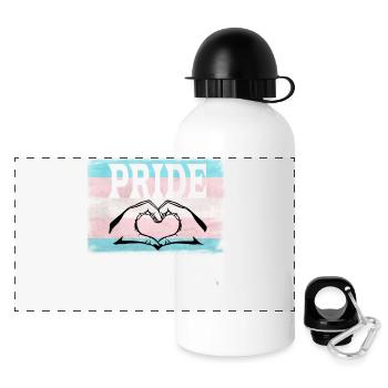 Transgender Pride - Panorama Trinkflasche mit Deckel 500 ml - Weiß - Vorne