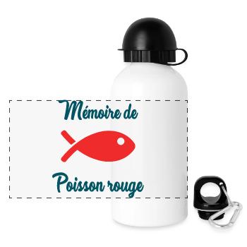 GOLDFISH. FISH. MEMORY - Panoramic Thermal Bottle with Lid 500 ml - white - Front