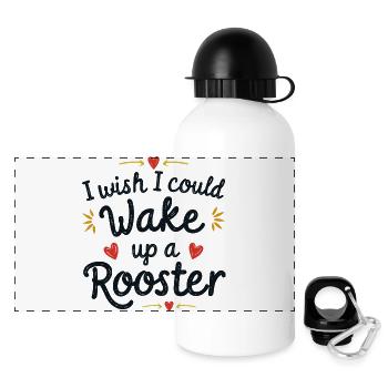 Wake up the rooster! - Panoramic Thermal Bottle with Lid 500 ml - white - Front