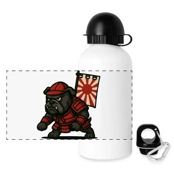 Bulldog Samurai Rising - Panoramic Thermal Bottle with Lid 500 ml - white - Front
