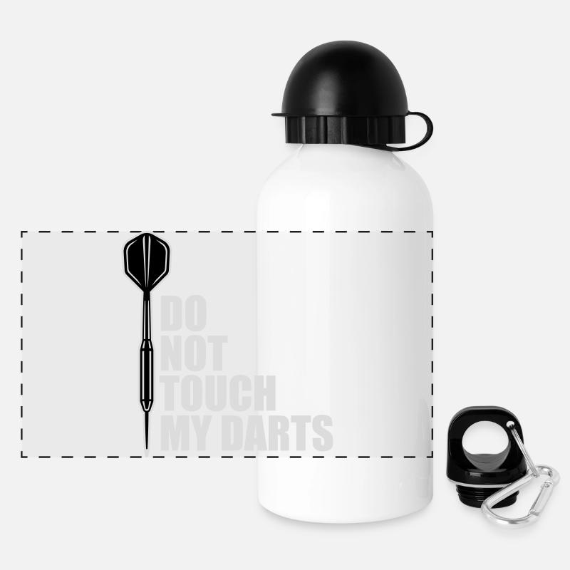 Do Not Touch My Darts Warning Darts Player Humor - Panoramic Thermal Bottle with Lid 500 ml - white