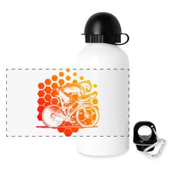 Conception de vélos de route à propulsion - Gourde panoramique avec couvercle 500 ml - blanc - Devant