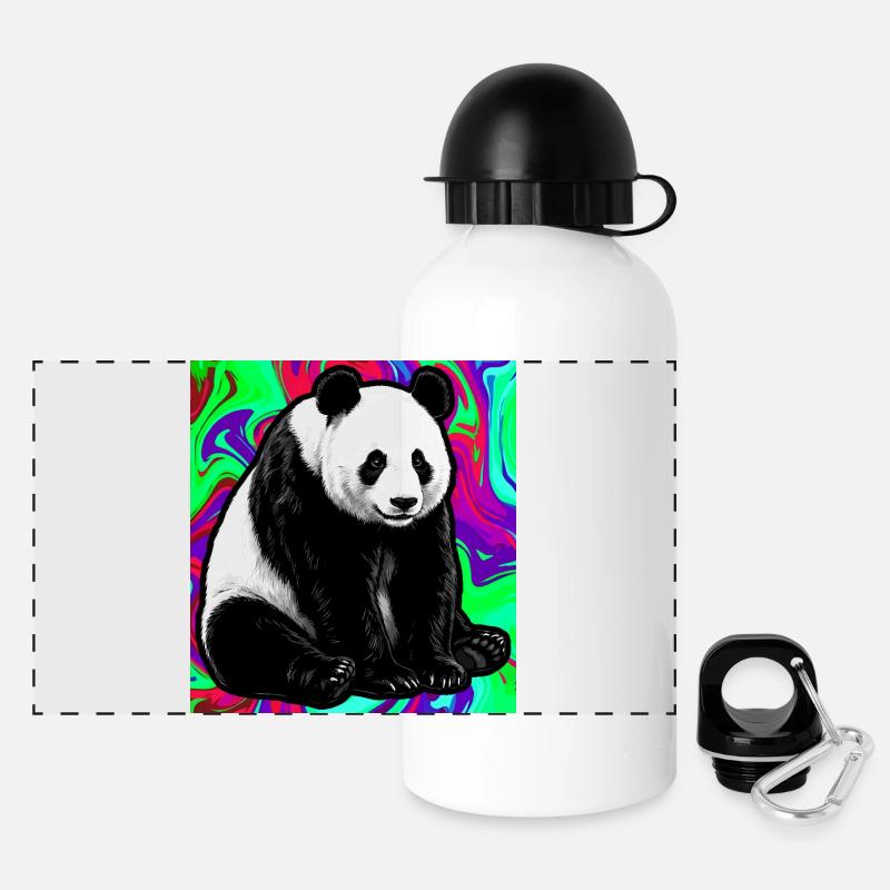 panda - Panoramic Thermal Bottle with Lid 500 ml - white