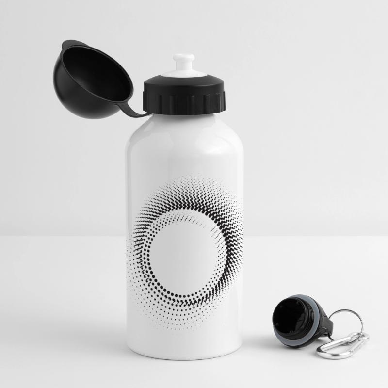 Halo Dot Ring Pattern Panoramic Thermal Bottle with Lid 500 ml