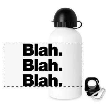 Blah. Blah. Blah - Panoramic Thermal Bottle with Lid 500 ml - white - Front