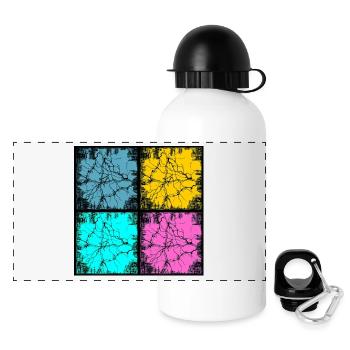 Popart urban style - Panoramic Thermal Bottle with Lid 500 ml - white - Front