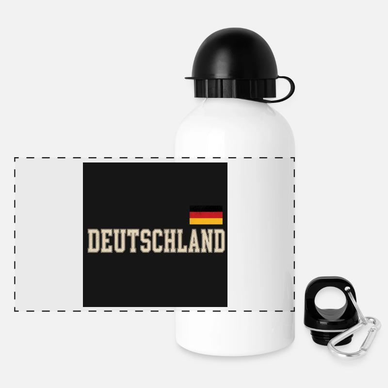DEUTSCHLAND - Panorama Trinkflasche mit Deckel 500 ml - Weiß
