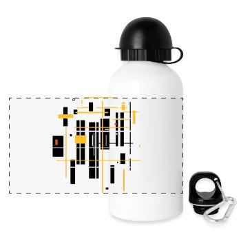 Architecture minimaliste - Gourde panoramique avec couvercle 500 ml - blanc - Devant