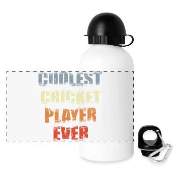 Joueur de cricket le plus cool - Gourde panoramique avec couvercle 500 ml - blanc - Devant