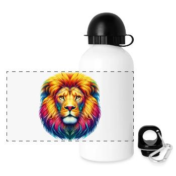 Lion - Panoramic Thermal Bottle with Lid 500 ml - white - Front