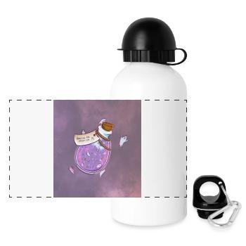 Zaubertrank mit süßen Geistern - Panorama Trinkflasche mit Deckel 500 ml - Weiß - Vorne