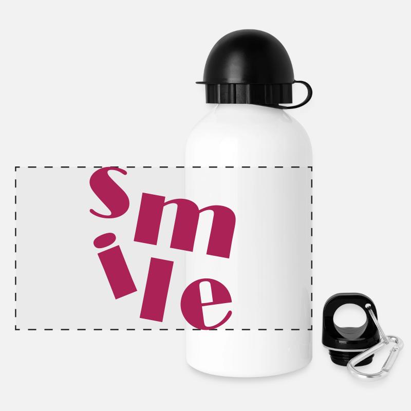 Smile Laughter - Panoramic Thermal Bottle with Lid 500 ml - white