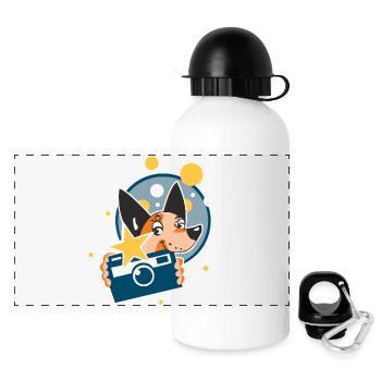 Dog Photographer - Panoramic Thermal Bottle with Lid 500 ml - white - Front