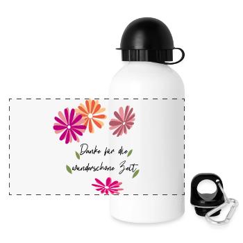 Thank you for the wonderful time - Panoramic Thermal Bottle with Lid 500 ml - white - Front