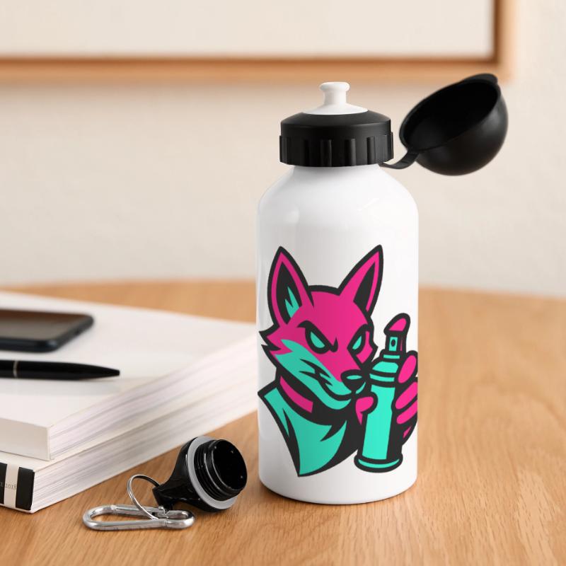 Graffiti Fox Panoramic Thermal Bottle with Lid 500 ml