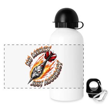 Feuerdart No Mercy Just Accuracy - Panoramic Thermal Bottle with Lid 500 ml - white - Front