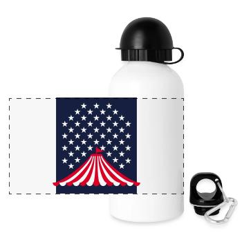 America Now - Panorama Trinkflasche mit Deckel 500 ml - Weiß - Vorne