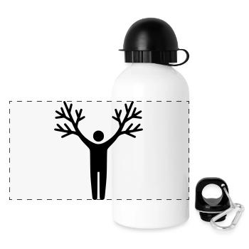 Tree Human Roots Growth - Panoramic Thermal Bottle with Lid 500 ml - white - Front