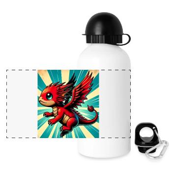 dragon - Panoramic Thermal Bottle with Lid 500 ml - white - Front