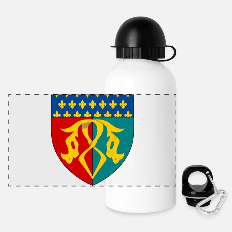 Blason du Multien - Gourde panoramique avec couvercle 500 ml - blanc