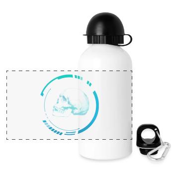 Menschenkopfröntgenbild - Panorama Trinkflasche mit Deckel 500 ml - Weiß - Vorne