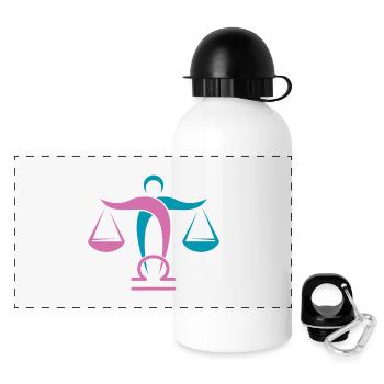 Zodiac sign Libra - Panoramic Thermal Bottle with Lid 500 ml - white - Front