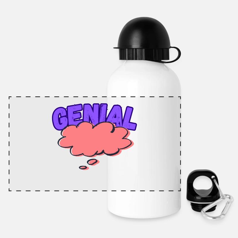 Genial - Panorama Trinkflasche mit Deckel 500 ml - Weiß