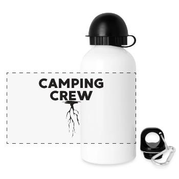 Camping Crew - Panorama Trinkflasche mit Deckel 500 ml - Weiß - Vorne