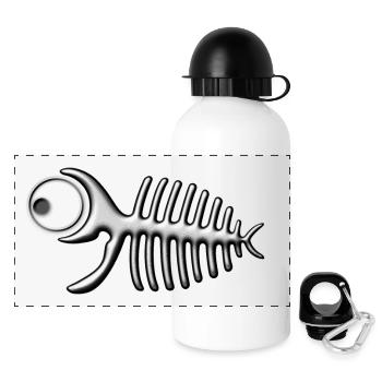 Arête de poisson - Gourde panoramique avec couvercle 500 ml - blanc - Devant