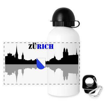 zürich - Panoramic Thermal Bottle with Lid 500 ml - white - Front