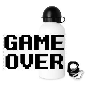 Game Over - Gourde panoramique avec couvercle 500 ml - blanc - Devant