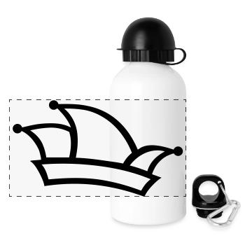 Bonnet de fou - Gourde panoramique avec couvercle 500 ml - blanc - Devant