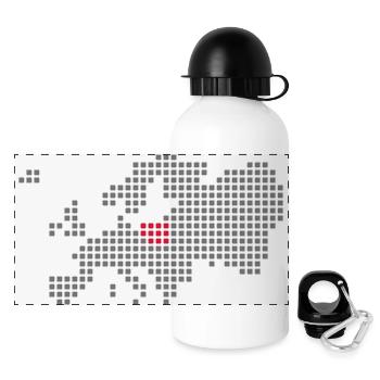 Polen - Panorama Trinkflasche mit Deckel 500 ml - Weiß - Vorne