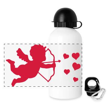 amor_herzen___f1 - Gourde panoramique avec couvercle 500 ml - blanc - Devant