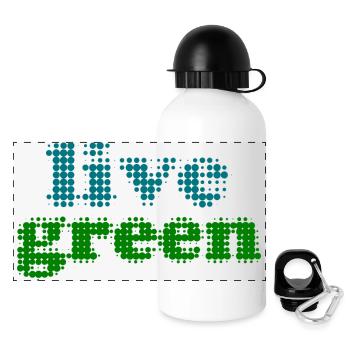 live green - Panorama Trinkflasche mit Deckel 500 ml - Weiß - Vorne