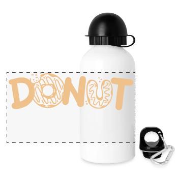 Donut Motivations-Donut - Panorama Trinkflasche mit Deckel 500 ml - Weiß - Vorne