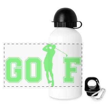 golf - Panorama Trinkflasche mit Deckel 500 ml - Weiß - Vorne