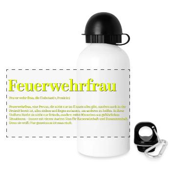 Feuerwehrfrau Feuerwehr Firefighter Definition - Panoramic Thermal Bottle with Lid 500 ml - white - Front