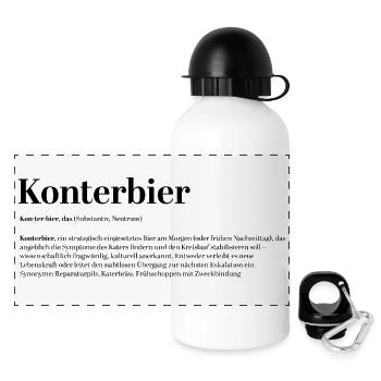 Counterbeer Beer Party Village Funfair Definition - Panoramic Thermal Bottle with Lid 500 ml - white - Front