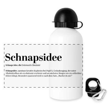 Crazy idea definition fun fun funny - Panoramic Thermal Bottle with Lid 500 ml - white - Front