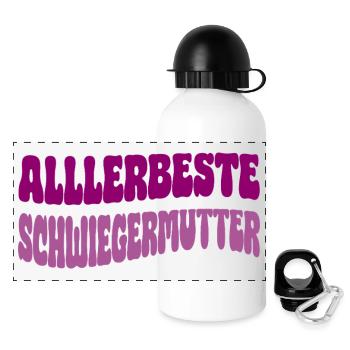 Best mother-in-law - Panoramic Thermal Bottle with Lid 500 ml - white - Front