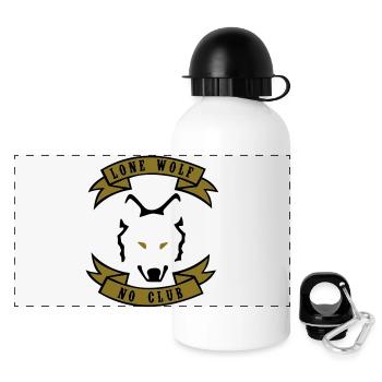 Lone wolf - No club - Panoramic Thermal Bottle with Lid 500 ml - white - Front