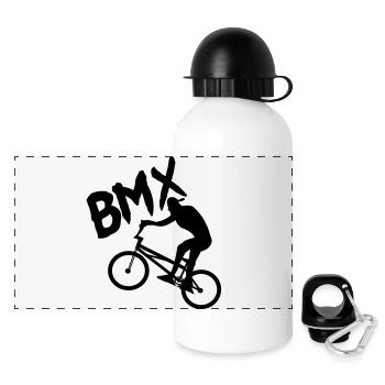 bmx - Panorama Trinkflasche mit Deckel 500 ml - Weiß - Vorne